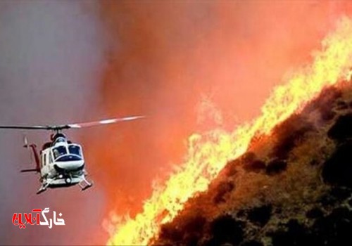 استقرار تیم عملیات اطفای حریق هوایی وزارت دفاع در گچساران