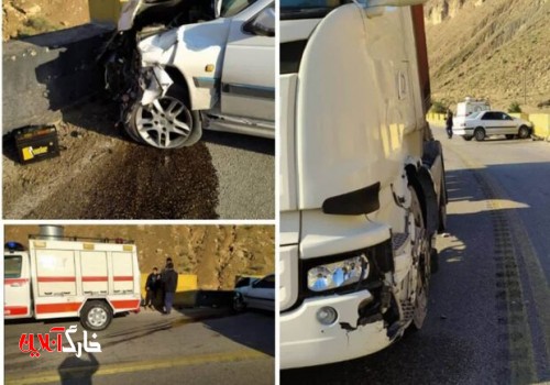 برخورد کامیون با سواری در استان بوشهر ۲ مصدوم بر جا گذاشت