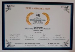 انیمیشن حوزه هنری اثر برگزیده جشنواره بین المللی فیلم هند۲۰۲۰ شد