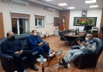 رئیس ستاد باز سازی عتبات عالیات شهرستان بوشهر با رئیس پایانه نفتی خارگ دیدار نمود