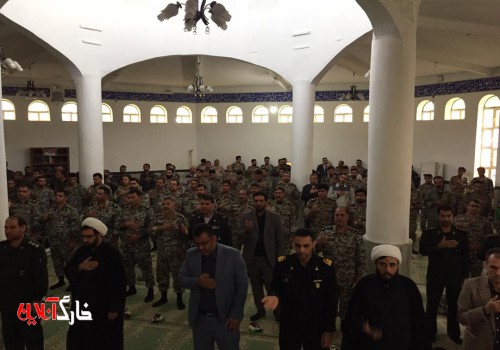 مراسم عزاداری شهادت سردار دلها  ، در مسجد پدافند هوایی ارتش در خارگ
