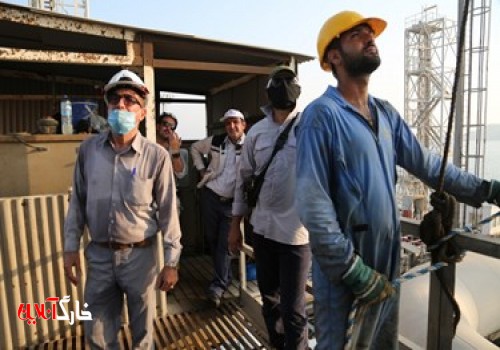 عکس| تعمیر پایانه نفتی خارگ توسط متخصصین داخلی