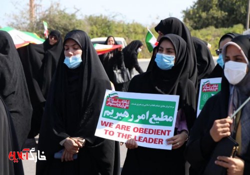راهپیمایی 13 آبان با حضور پرشور مردم درجزیره خارگ برگزارشد + گزارش تصویری
